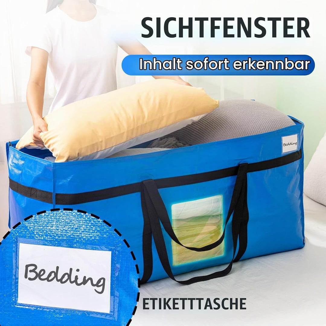 TAILI Extra grosse Umzugstasche für Umzug, Lagerung Bettwäsche Kleidung Decken Bettdecke Quilt Jumbo