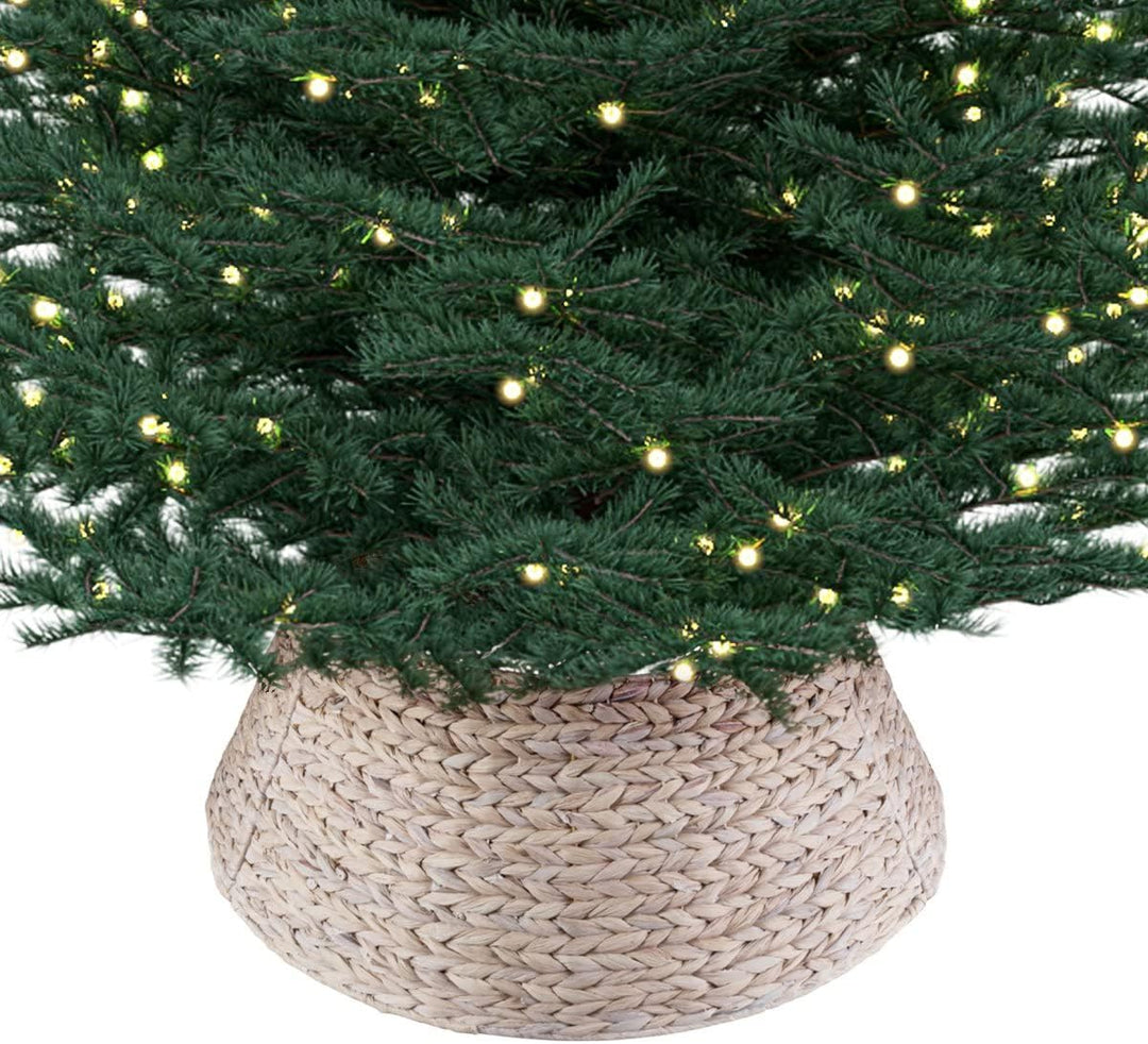 Meisterhome Model 2 Weihnachtsbaum Kragen/Weihnachtsbaum Rock aus Wasserhyazinthe in Natur Farbe - Ø
