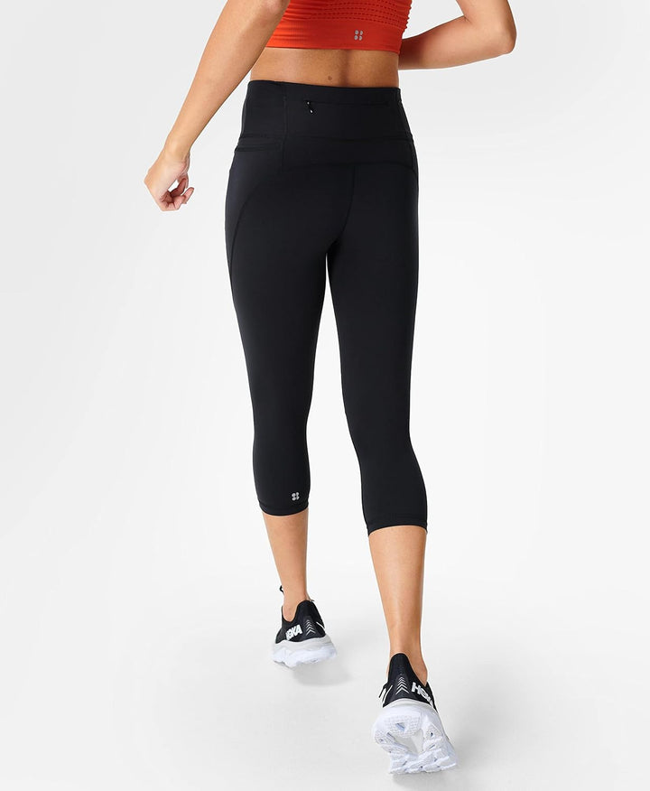 Sweaty Betty Damen Power Cropped Workout Leggings S Schwarz, S Schwarz