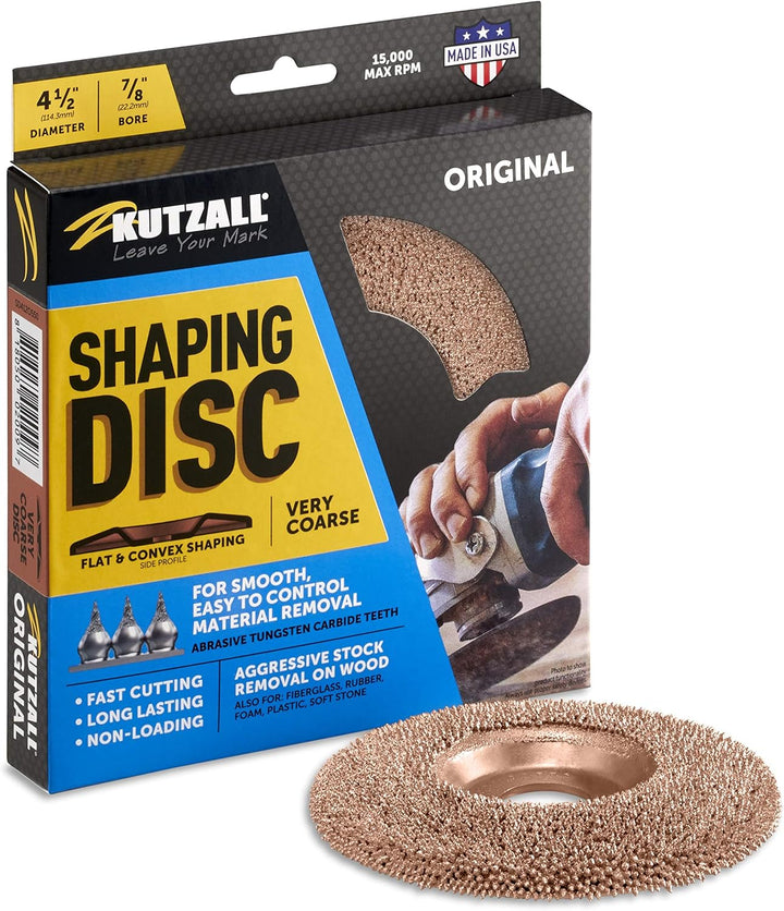 Kutzall Originalformungsscheibe - Sehr Grob, 4-1/2 "(114,3 Mm) Dia. X 7/8" (22,2 Mm) Bohrung - Holzb