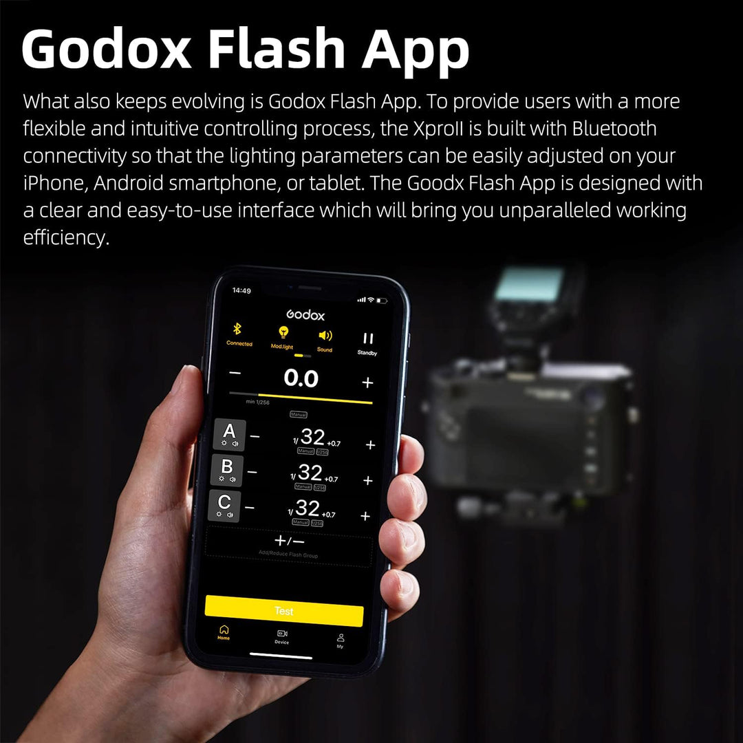 Godox XProII-C TTL Wireless Flash Trigger 1/8000s HSS, TCM Instantaneous Switching, APP Control, 16