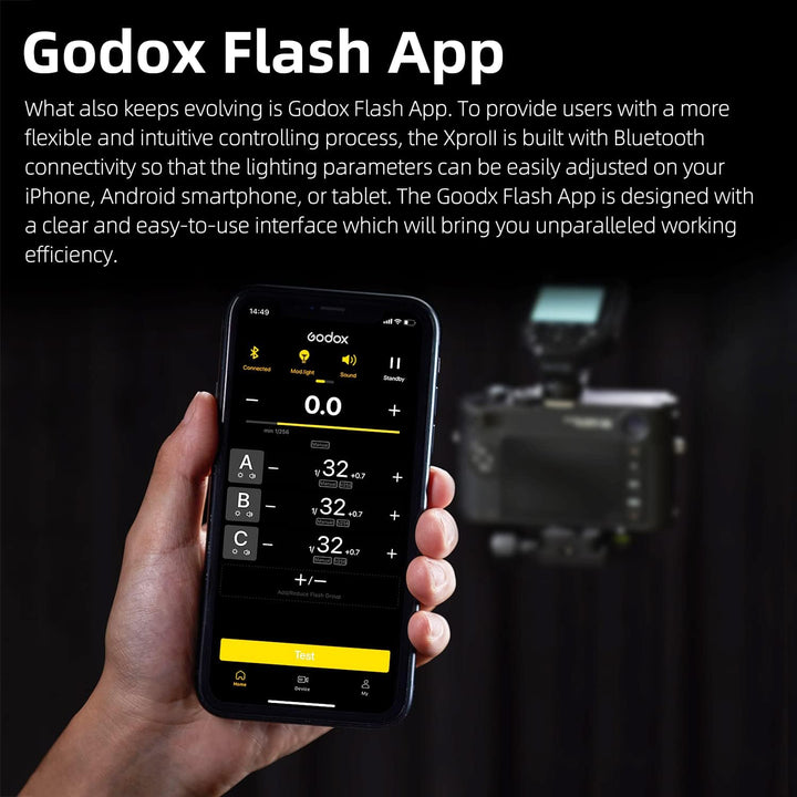 Godox XProII-C TTL Wireless Flash Trigger 1/8000s HSS, TCM Instantaneous Switching, APP Control, 16