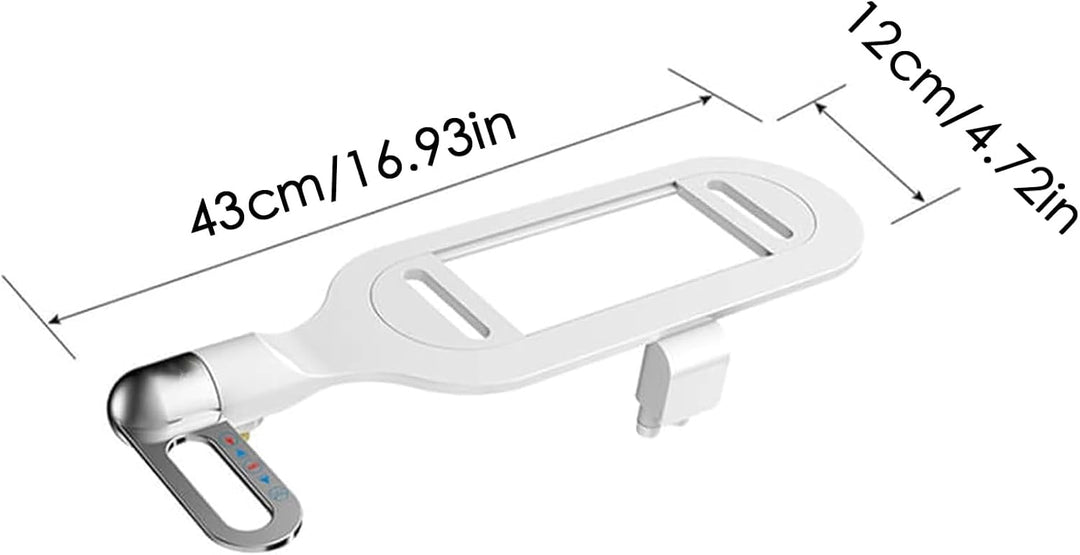 43 X 12 X 7 Cm Bidet-Toilettensitz Mit Doppeldüse Smart-Toilettenspüler Aus ABS Nicht Elektrisch, To
