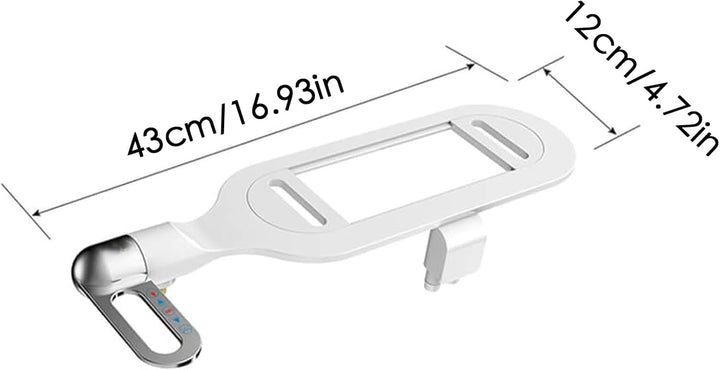 43 X 12 X 7 Cm Bidet-Toilettensitz Mit Doppeldüse Smart-Toilettenspüler Aus ABS Nicht Elektrisch, To