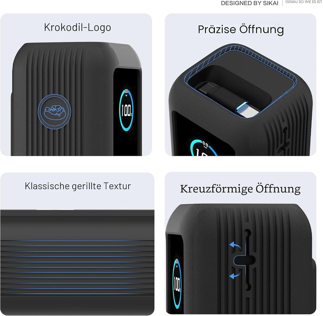Silikonhülle für Anker Laptop Powerbank 165W(25000mAh) mit 1/4 Zoll Mutterloch,TF/SIM Karte,Kartenst