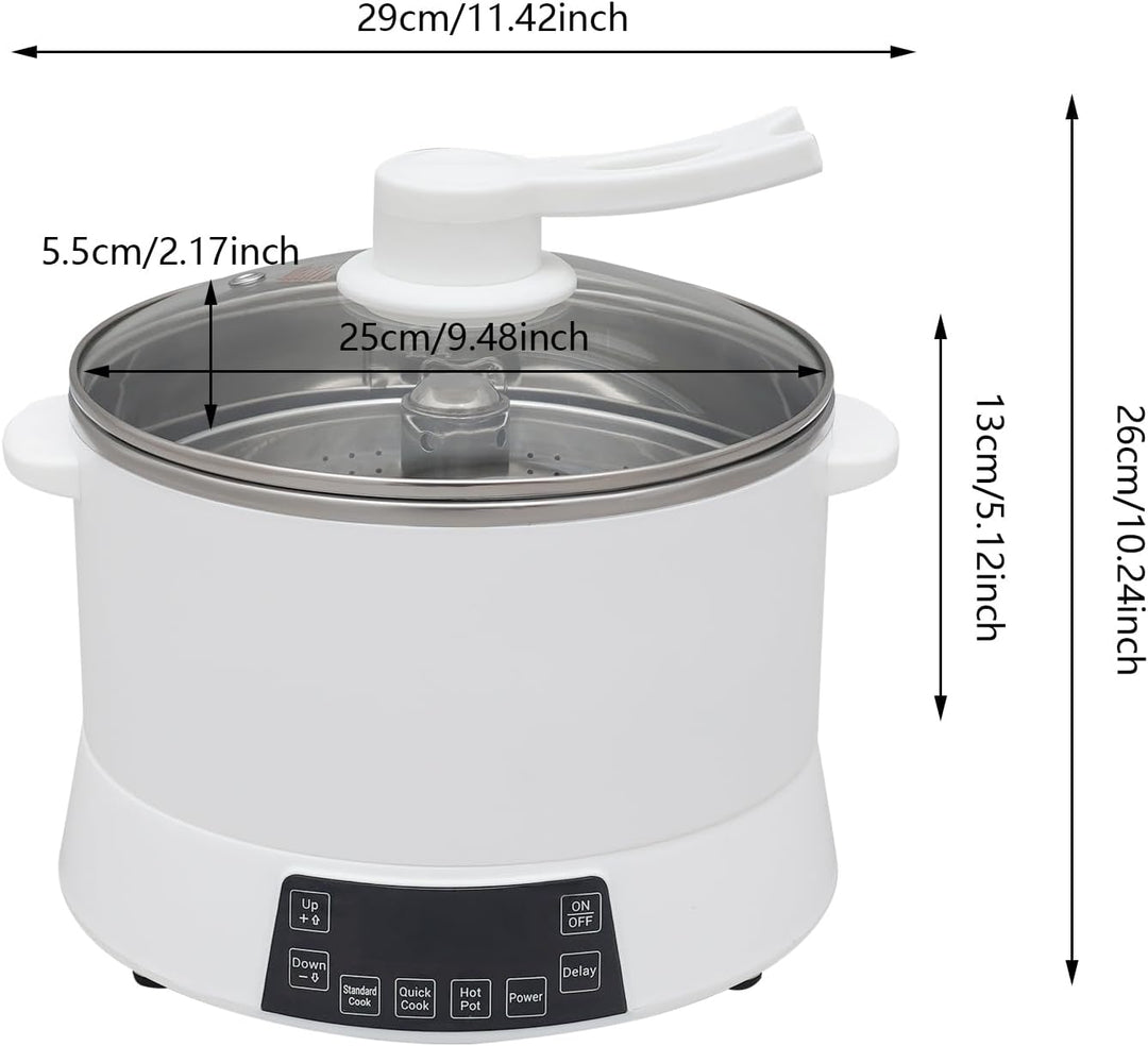 4L Zuckerarmer Reiskocher 1500W Einstellbare Leistung Multikocher mit Reservierungsfunktion Schongar