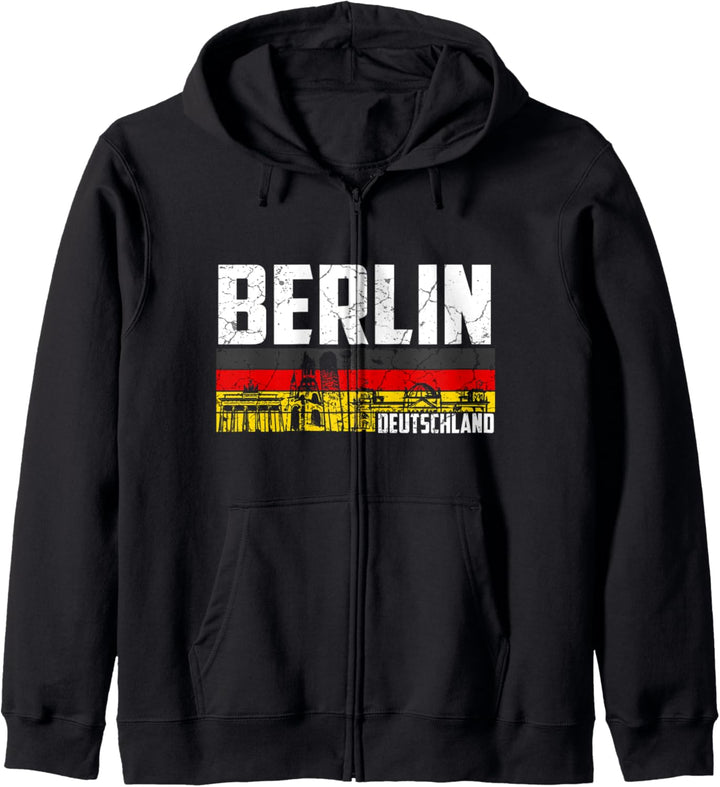 Mein Berlin Skyline Deutschland Heimat Stadt Kapuzenjacke