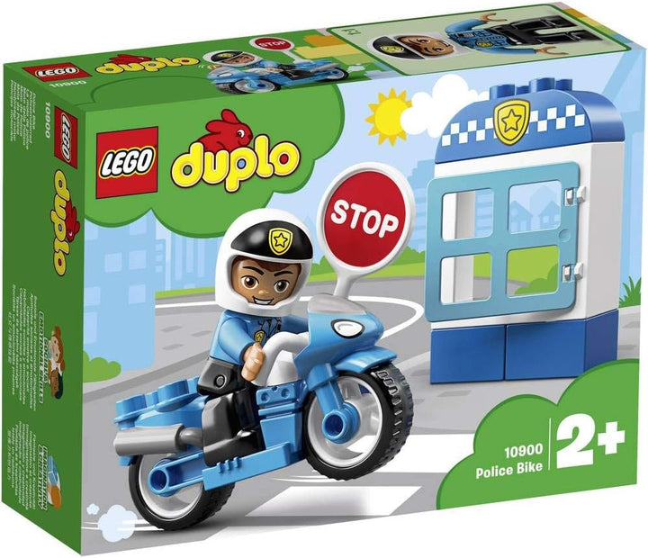 LEGO 10900 DUPLO Polizeimotorrad, Polizei Spielzeug ab 2 Jahre mit Motorrad und Polizistenfigur, Bau