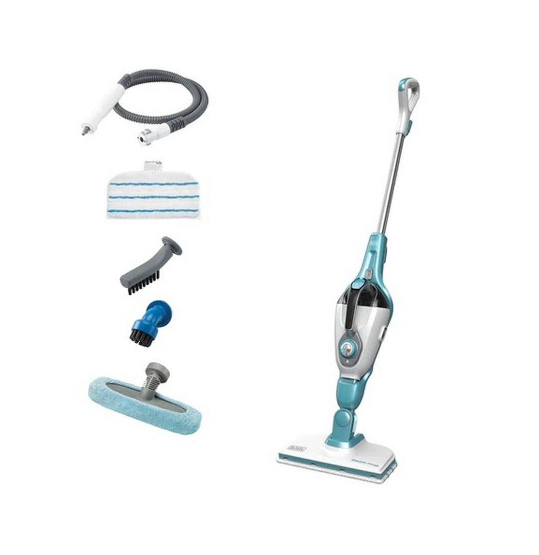 Black+Decker Dampfbesen FSMH1321 (1.600W, Dampf Reiniger für Boden, Fenster uvm. & Textilien und Pol
