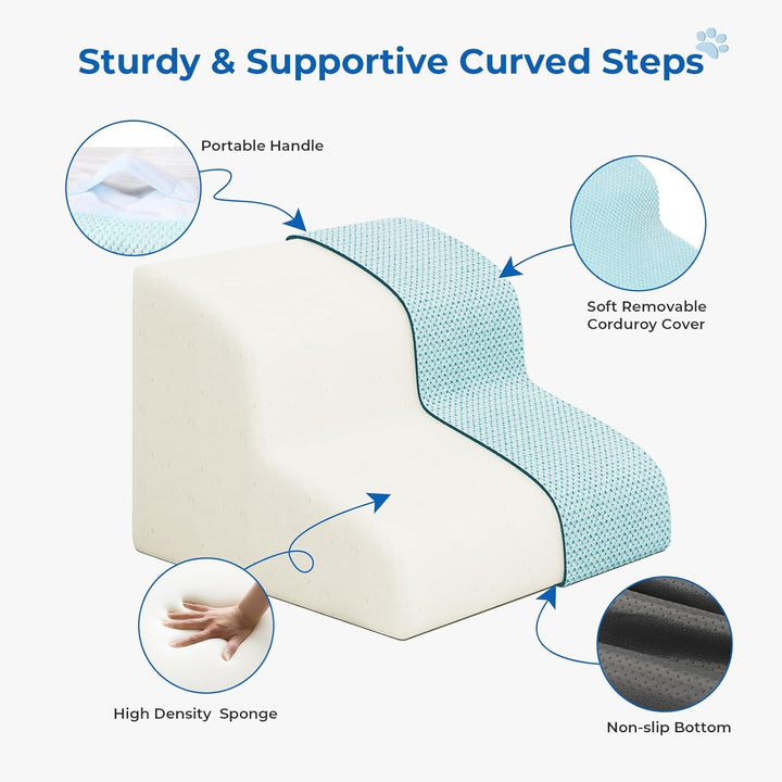 Hundetreppe für kleine Hunde, 2 Stufen 30cm Hoch Haustiertreppe, Waschbar rutschfest, Katzentreppe f