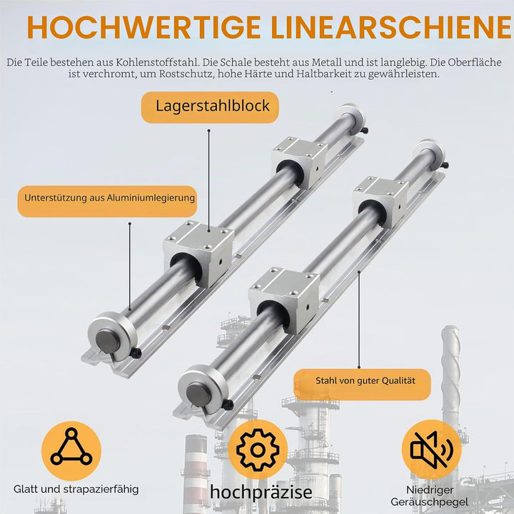 CNCYEAH 2 stücke Linearführung SBR20-800mm Linearführungsschiene Linear Rail + 4 Stücke SBR20UU lage