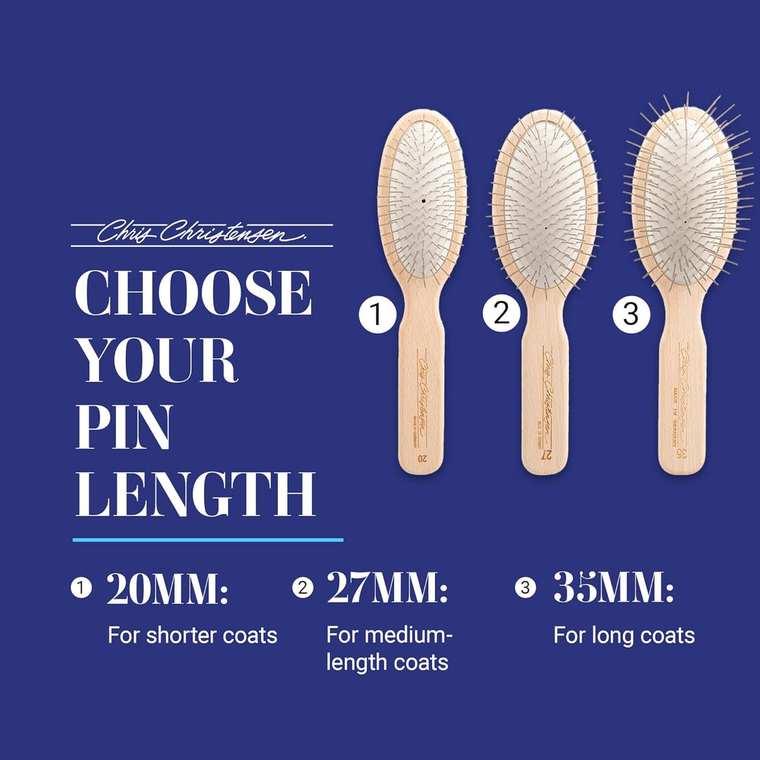 Chris Christensen Oval Pin Brush Original for Pets 20mm braun 20mm, braun 20mm