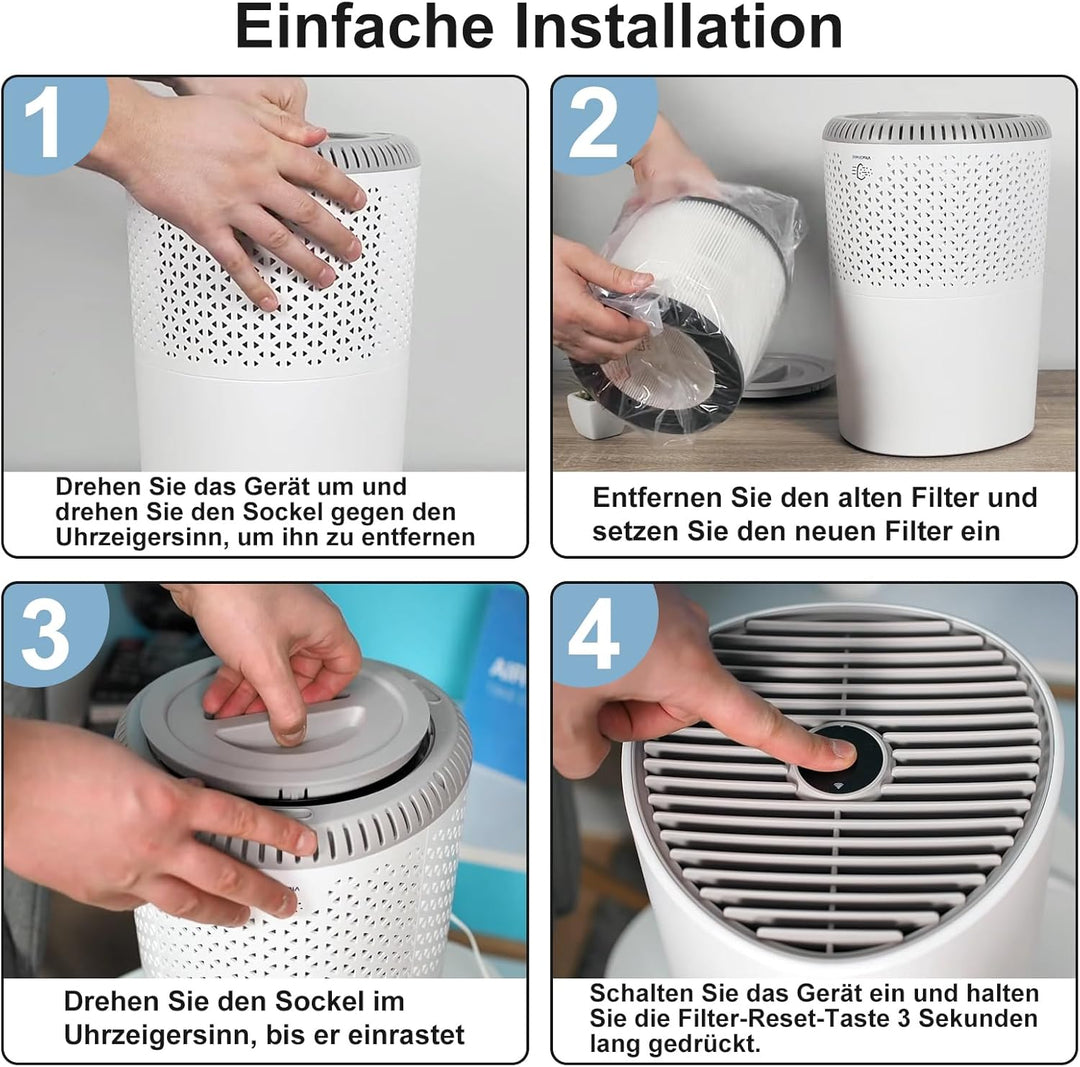 Ersatzfilter kompatibel mit Philips Luftreiniger der Serie 600, H13 HEPA-Filter für Philips AC0650/1