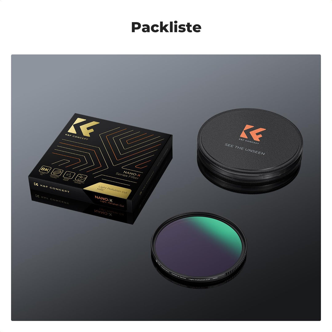 K&F Concept Nano-X 52mm Natural Night Filter Astroklar Nachtlicht Light Pollution Filter für Nachtau