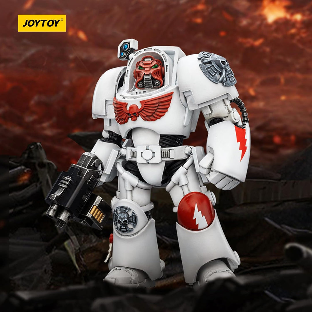 JOYTOY Warhammer 40K White Scars Terminator 2 with Power Fist and Storm Bolter 1/18 Action Figur，Sam