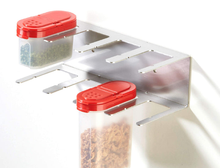 HL-Perfektion-in-Edelstahl Gewürzregal Küchenregal II Wahl für 4 Gewürzriesen u. 4 Gewürzzwerge