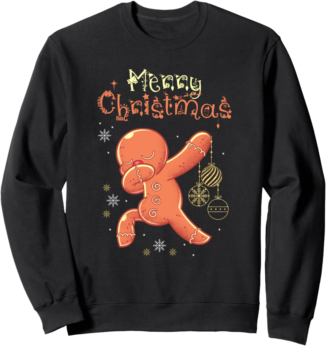 Lustiges Kinder Geschenk Weihnachten Dabbing Lebkuchen Sweatshirt