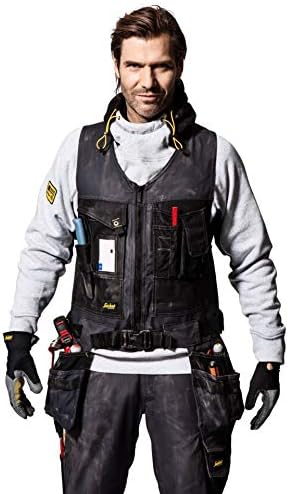 Snickers Workwear Unisex Arbeitsweste Werkzeugweste Canvas Gr e XL in schwarz, Schwarz-schwarz, 7 EU