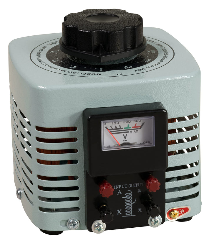 MC POWER - Ringkern-Stelltrafo | V-2000 | Ring Trafo regelbar 0-250V, 2A, 500 Watt, Regeltrafo NICHT