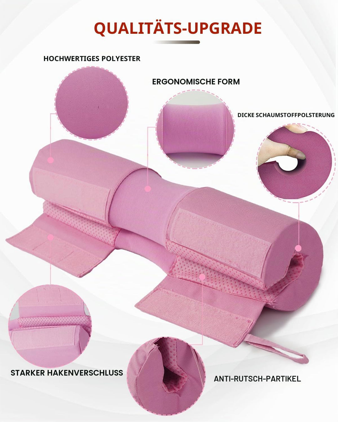 Langhantel-Kniebeugenpolster-Set, Nylon-Polsterung, rutschfest, dicker Schaumstoff, Langhantelpolste