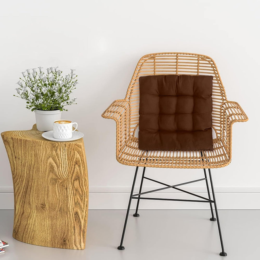 Trintion 8er Set Sitzkissen mit Bindebändern – Bequeme 40x40 cm Stuhlauflage Gartenstuhl, Esszimmers