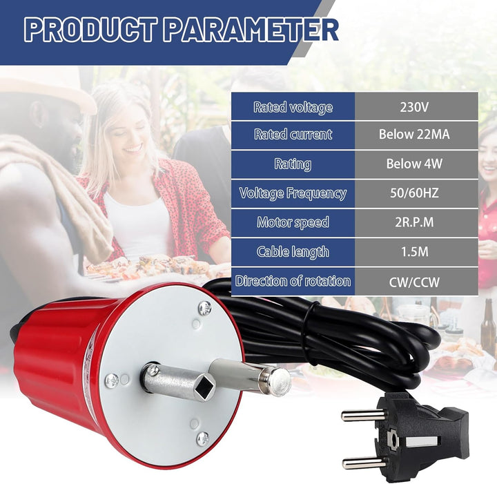 Grillmotor Elektromotor Grill Barbecue Rotisserie-Motor ABS DC 220V-240V Regelbar Outdoor BBQ Grill