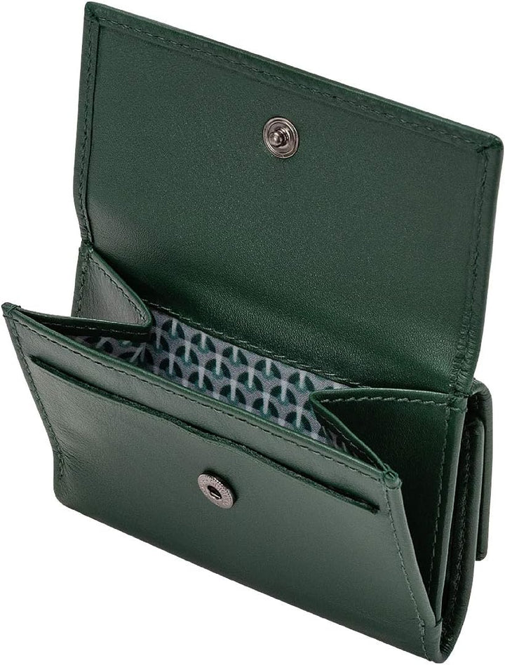 Nuvola Pelle Brieftasche klein für Herren aus weichem Leder mit Münzfach Banknotenfach Grün, Grün