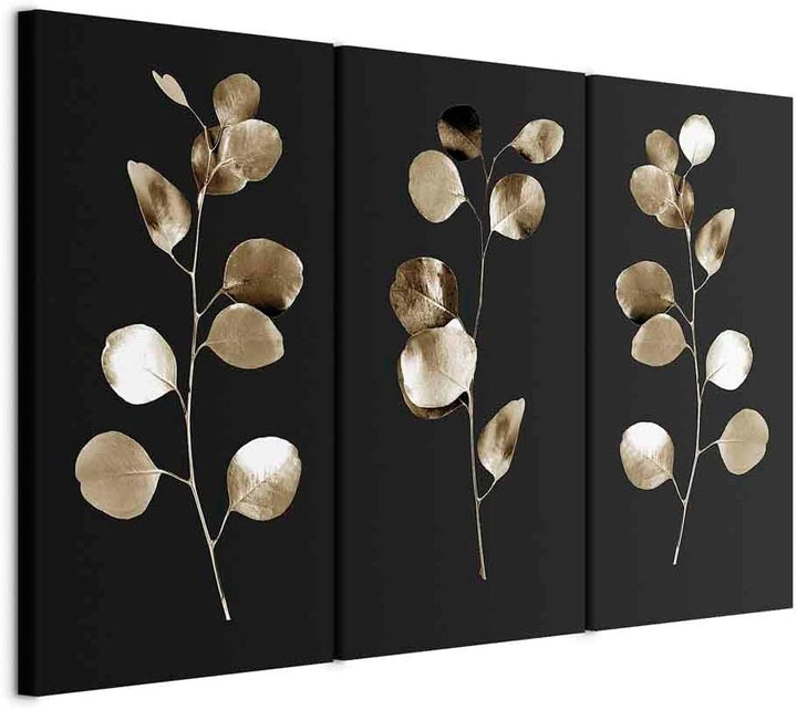 murando - Bilder Zweig Blätter 90x60 cm Vlies Leinwandbild 3 Teilig Kunstdruck modern Wandbilder XXL