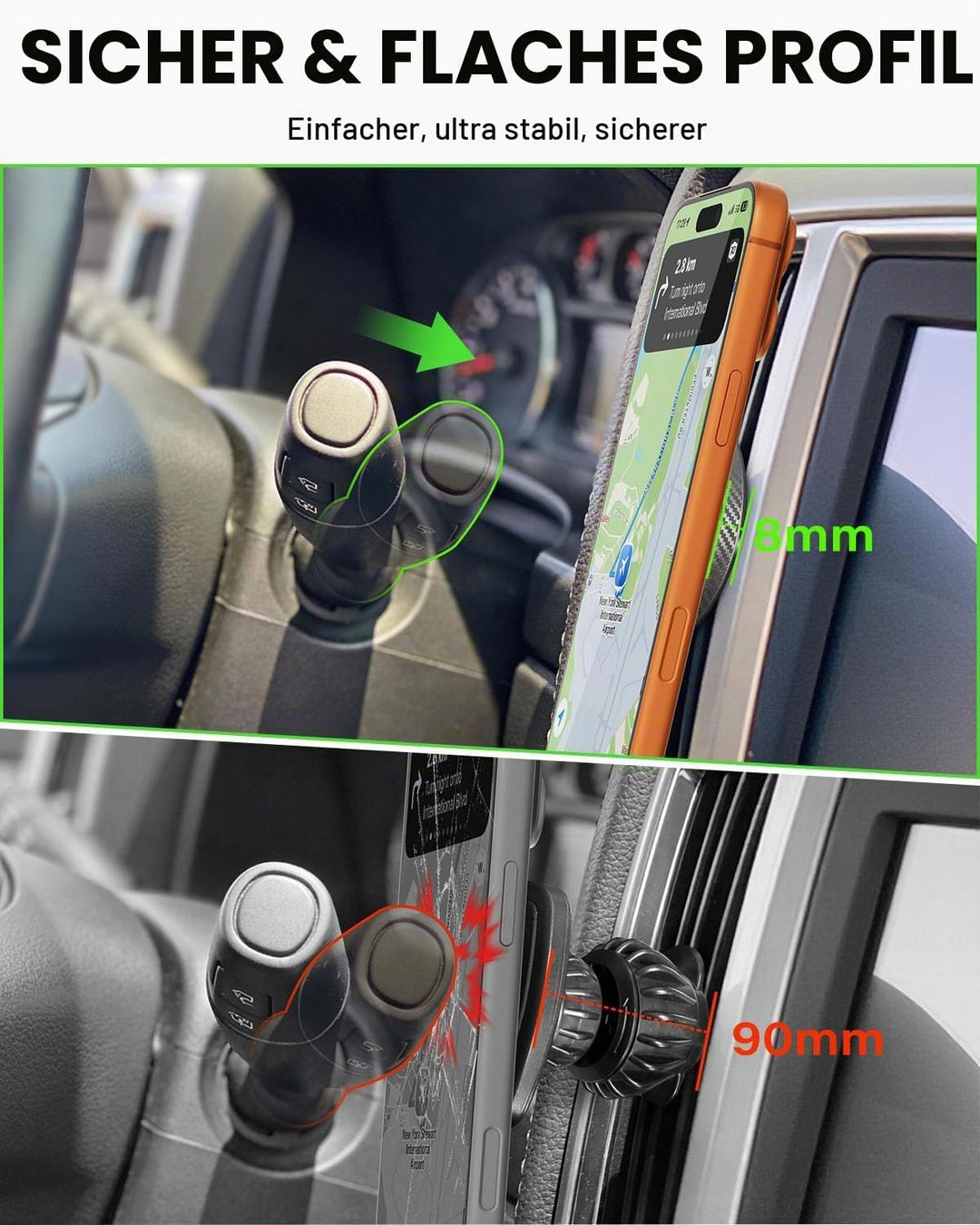 A2C Handyhalterung Auto Lüftung für Magsafe [17*N54 Magnet &amp; Ultra-Stabiler] Universal Autohalterung