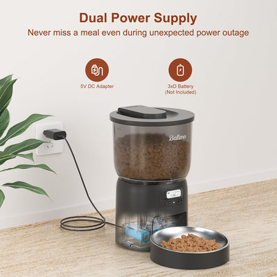 Balimo Dick 3L futterautomat Katze, Automatisches Katzen- Und Hundefutter Mit Getreideschale Aus Ede