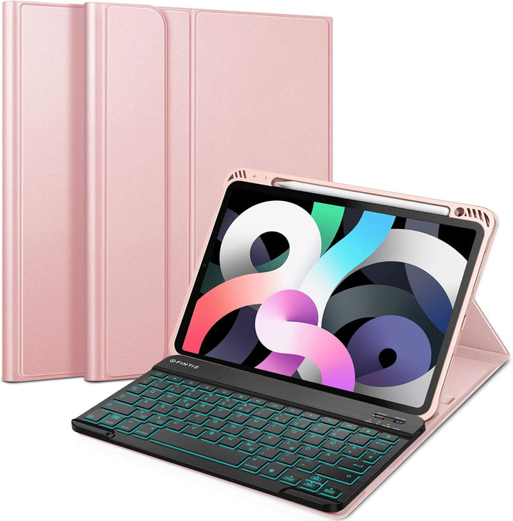 Fintie Hülle mit Tastatur für iPad Air 5 2022 / iPad Air 4 Tastatur 2020 10.9" - Soft TPU Rückseite