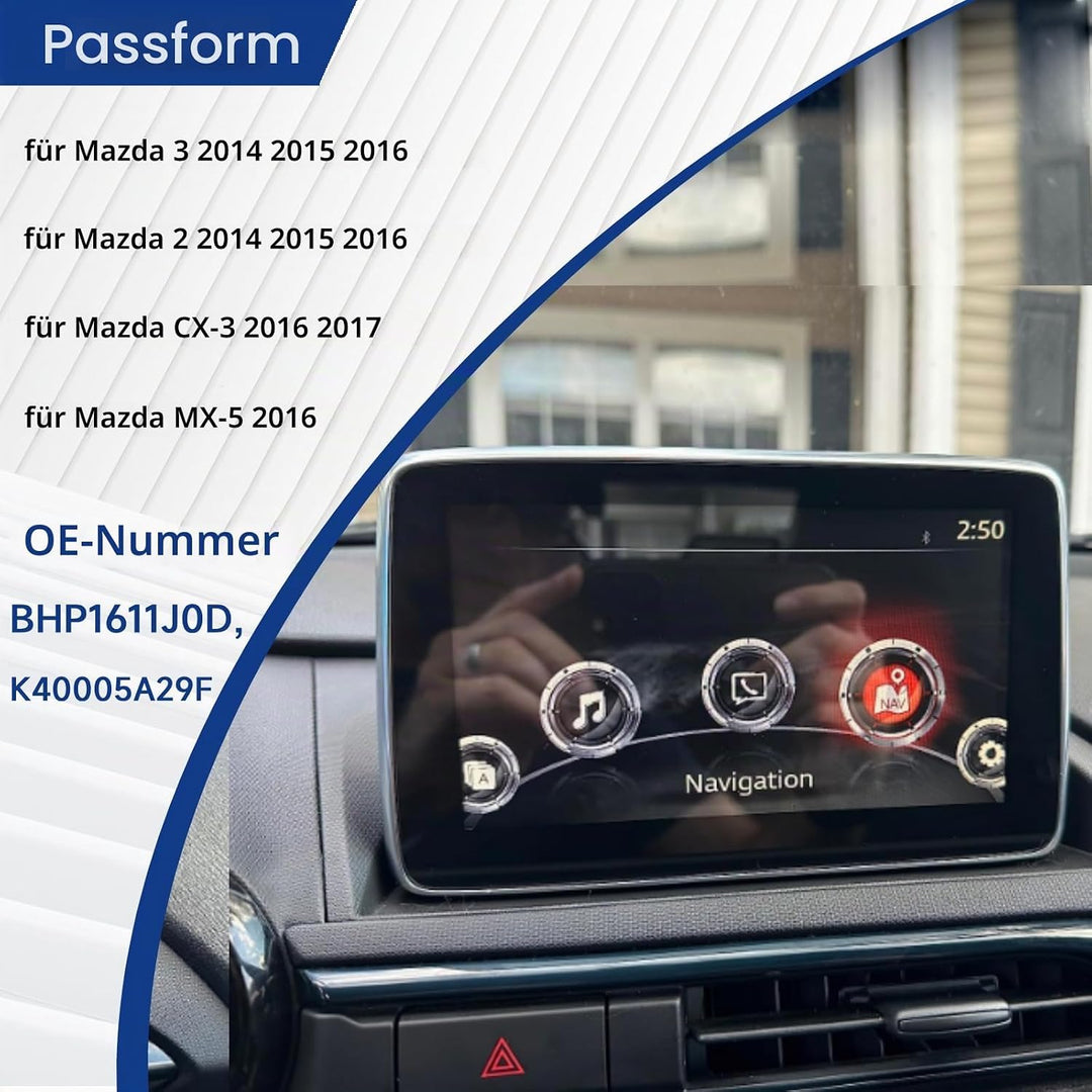 7 Zoll Touchscreen für Mazda 3 2014‑2016, Touchscreen Digitizer, Touchscreen Display Glas Acryl Tran