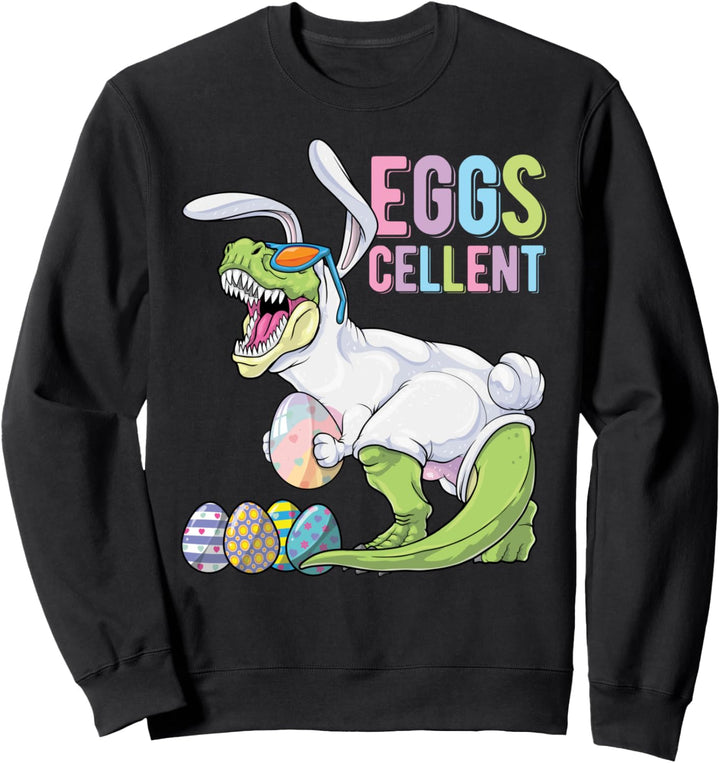 Easter Dinosaur Bunny T rex Boys Girls Kids Eggs Cellent Sweatshirt