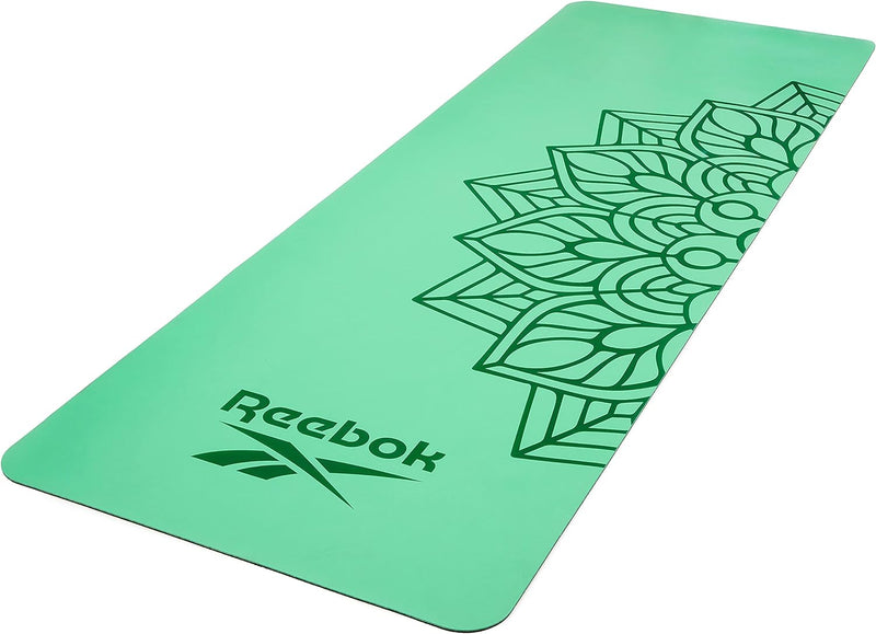 Reebok Naturkautschuk-Yogamatte Grünes Mandala, Grünes Mandala