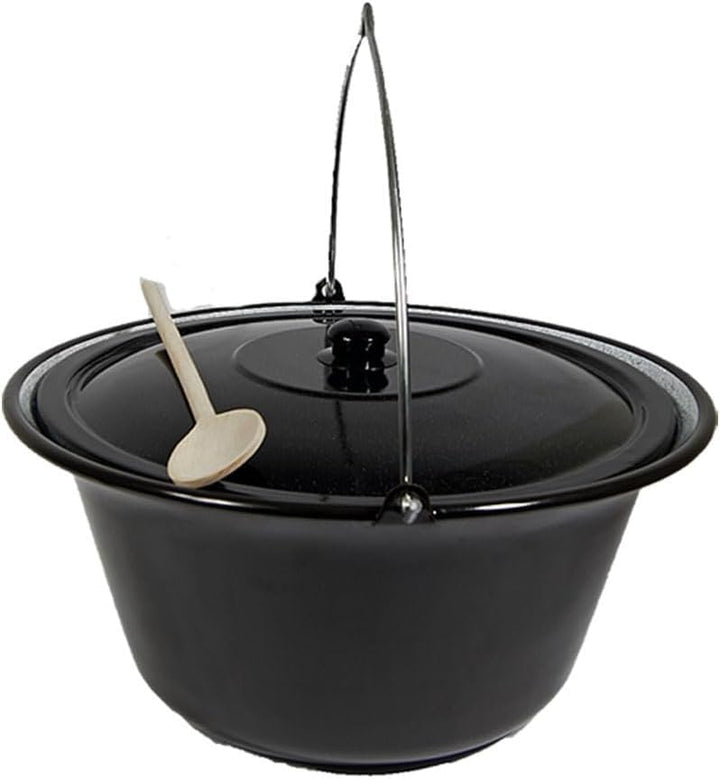 Set Gulaschkessel Gulaschtopf 10 Liter Emaille + Deckel + Kochlöffel Suppentopf Gulaschtopf Hordento