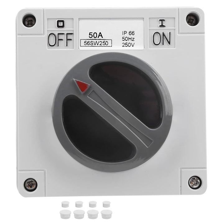 IP66 Wasserdichter Schalter 250V 2 Positionen Drehwahlschalter Staubdichter Ein Aus Schalter für den