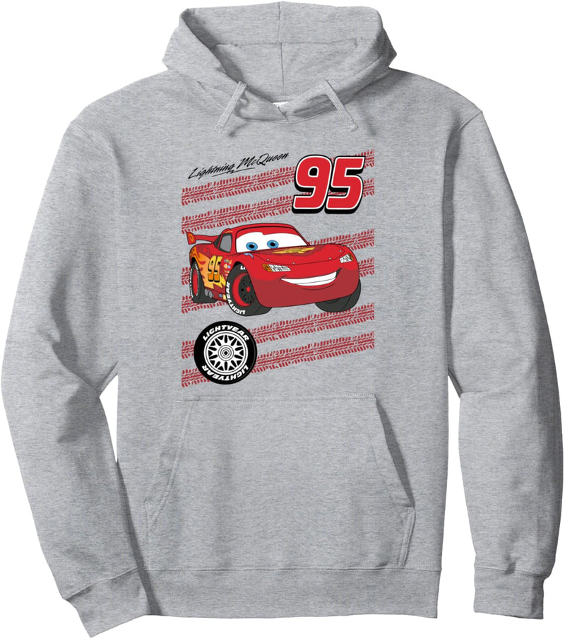 Pixar Cars Lightning McQueen Lightyear Tire Treads Pullover Hoodie