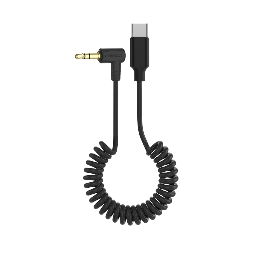 comica CVM-D-UC Mikrofonadapterkabel Ausgang Kabel für Mikrofone 3.5mm TRS auf USB-C Audio Kabel mit