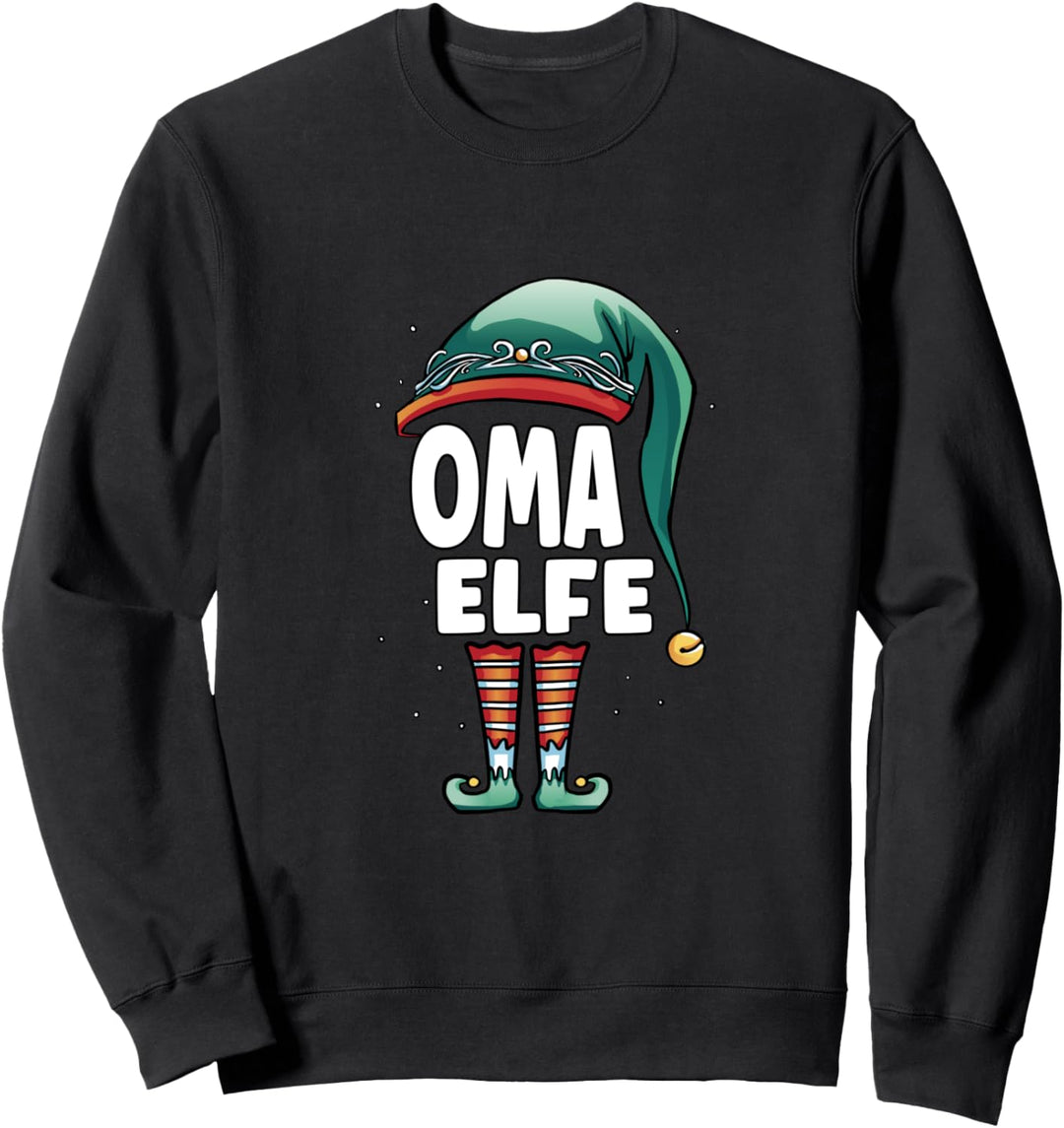 Oma Elfe Partner Look Familie Outfit Weihnachten Sweatshirt