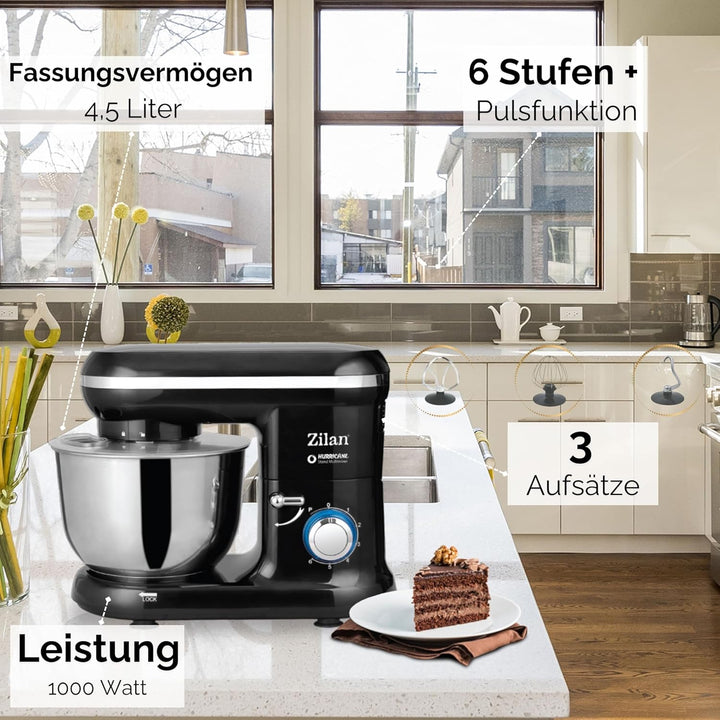 Elektrische Küchenmaschine Rührgeräte & Mixer Knetmaschine zum Backen Teigmaschine Schneebesen Rühr-