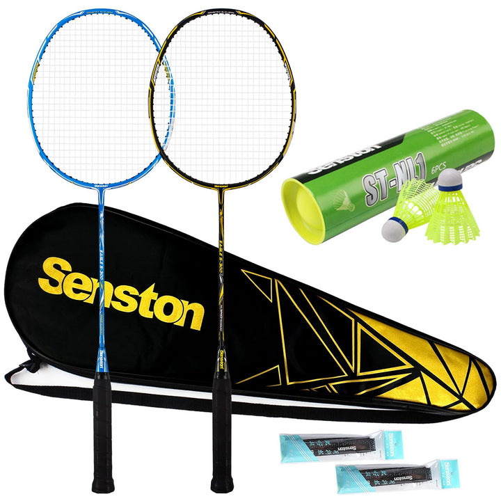 Senston S300 Graphit Badminton Set Carbon Badmintonschläger Badminton Schläger mit Schlägertasche un