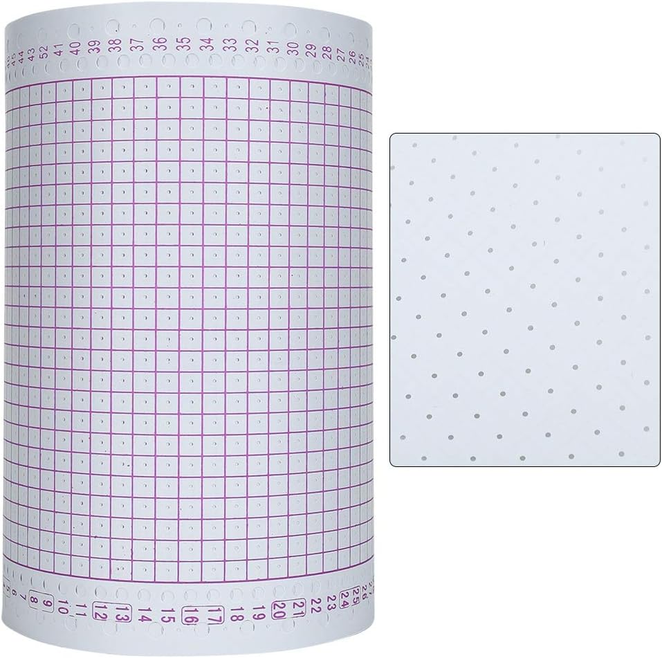 100 Stück/Rolle Strickmaschine Lochkarte Rote Lochkarte 24 Stiche Strickmaschinenteile Zubehör