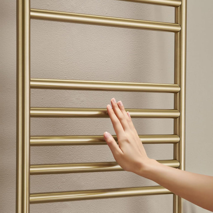 SWHC Badheizkörper Elektrisch Gold Handtuchheizkörper Elektrisch 110 x 52 x 12 cm Heizkörper Heizung