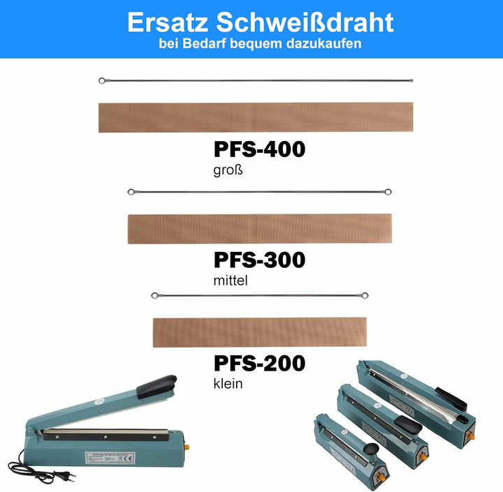 Impuls Folienschweissgerät von 2-3mm Balkenschweissgerät in 3 Grössen auswählbar (PFS-200), PFS-200