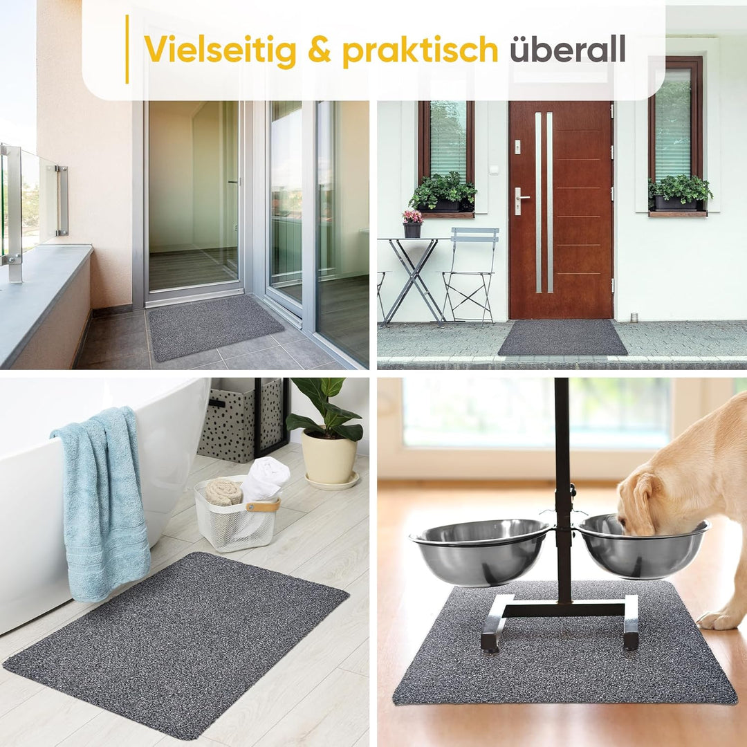 Entrando Fussmatte 100x250 cm - innen und aussen - Baumwolle - rutschfest, waschbar, robust - passt