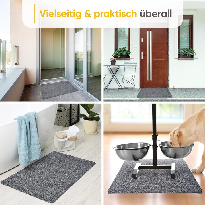 Entrando Fussmatte 100x250 cm - innen und aussen - Baumwolle - rutschfest, waschbar, robust - passt