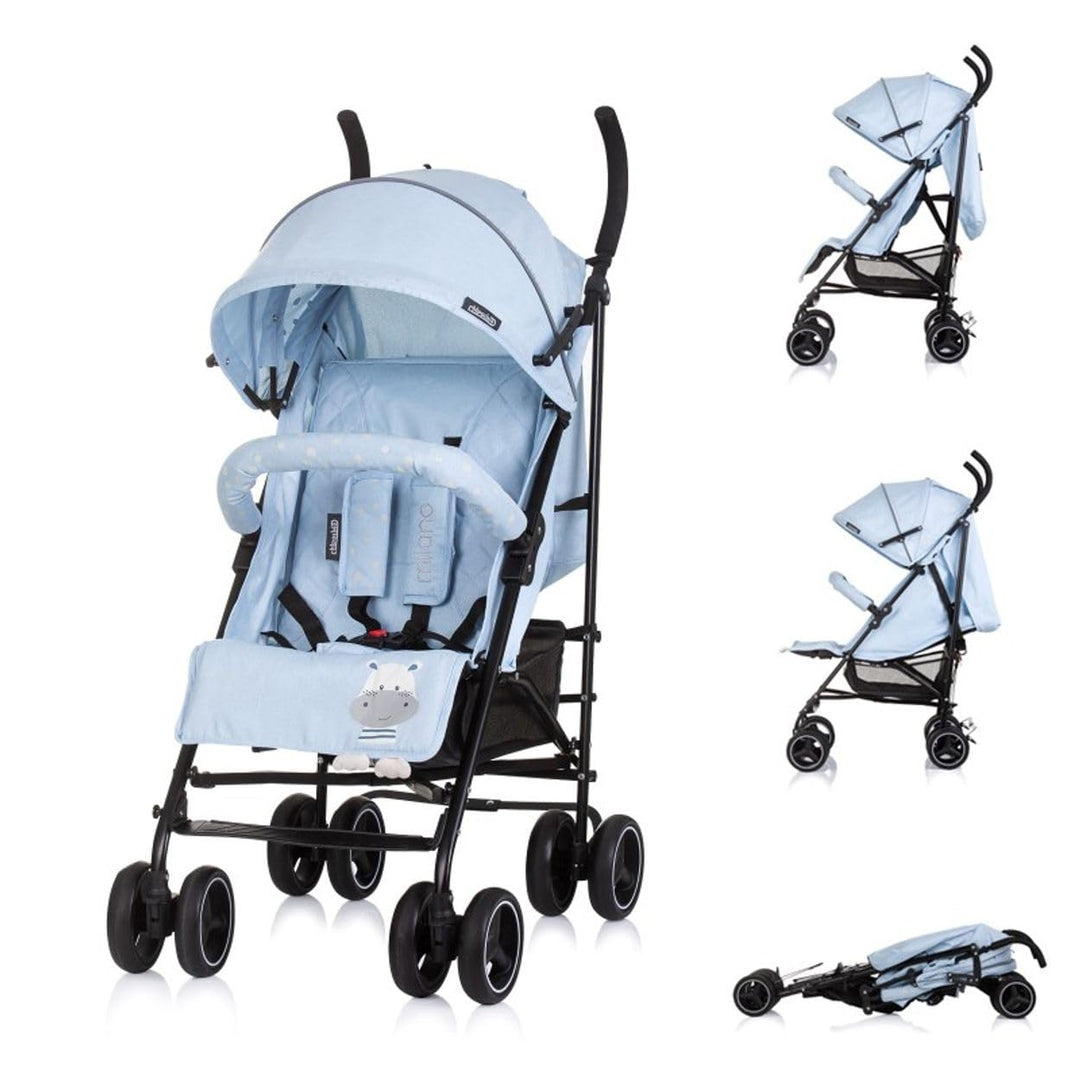 Chipolino Kinderwagen Milano Buggy bis 22 kg, Rückenlehne verstellbar, faltbar blau, blau