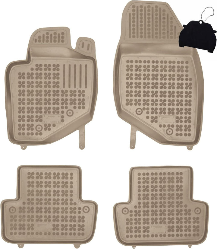 MOTOS Beige Gummimatten Auto Fussmatte passt für Volvo S60 I 2000-2009 Verbessern Sie Ihren Reisekom