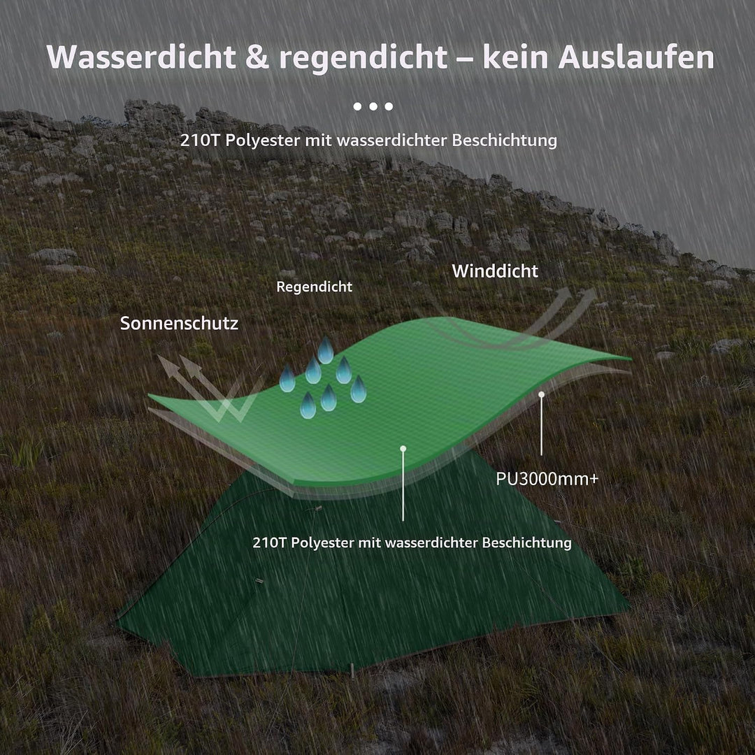 Naturehike Cloud-Up 3 Ultraleichtes Zelt 3-Personen Rucksack Zelt zum Wandern Camping im Freien 210T