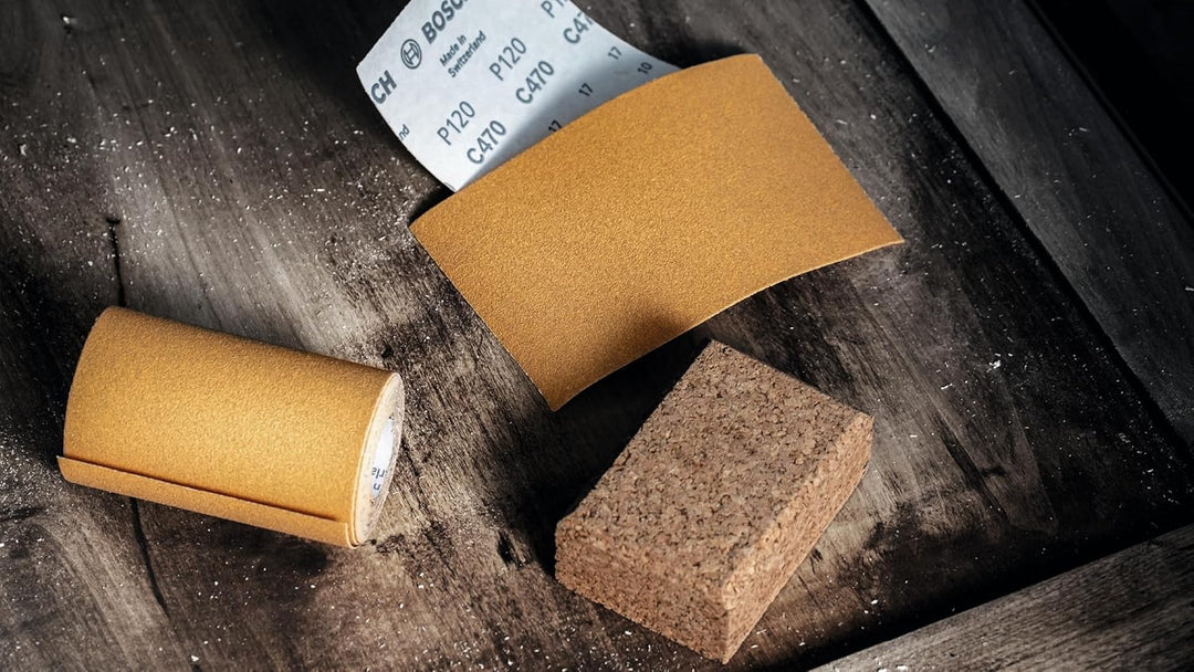 Bosch 1x EXPERT C470 Schleifpapierrolle (für Farbe auf Holz, Hartholz, 115 mm x 50 m, Körnung 80, Pr